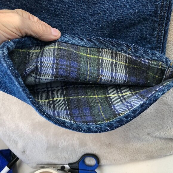 Carhartt Mens Work Jeans Size 46x30 Relaxed Fit Blue Denim B21DST Straight Leg - Picture 11 of 15